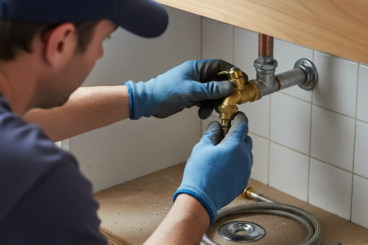 Shutoff valve and fitting work during Well Pump Repair in Sheboygan